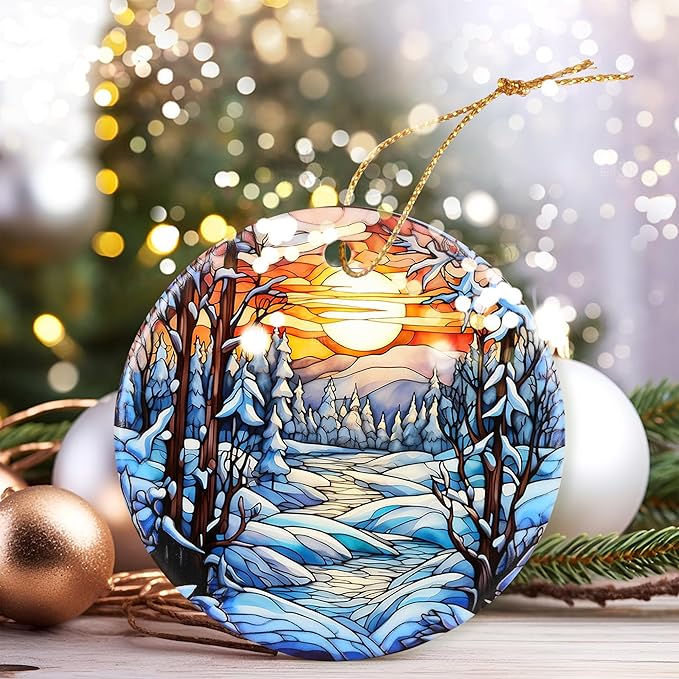 Christmas Ornament, Winter Tree Ornament, Christmas Decorations for Tree, Heirloom Keepsake, Gift Idea