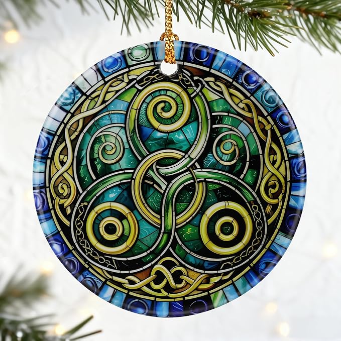 Celtic Triskelion Ornament, Christmas Ornaments, Christmas Tree Ornaments, Holiday Decor, Celtic Symbol Decor, Irish Gifts, Housewarming Gifts, Gift Exchange & Gift Idea, Giftbox Included