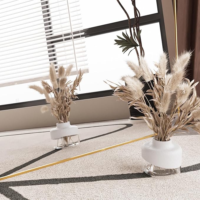 FANYUSHOW 76.3"x37" Full Length Mirror Floor Standing Aluminum Frame for Living Room, Tempered Glass Floor Mirror, Simple Home Decor, Wall Decor for Bedroom & Bathroom, Large Full Body Mirror, Gold