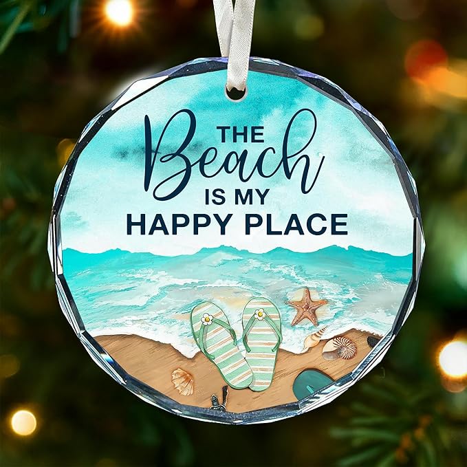 Beach Christmas Ornaments - Delightful Set of Beach Themed Ornaments for Tree, Coastal Christmas Tree Decorations, Perfect for Those Who Love The Ocean, Unique Beachy Gifts for Christmas