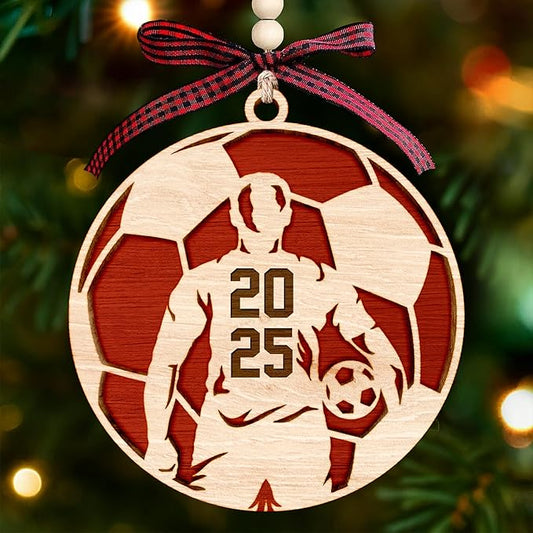 Soccer Ornaments for Christmas Tree - Perfect Soccer Gifts for Boys and Girls, Ideal Ornaments for Soccer Players and Coaches, 2025 Soccer-Ornament for Christmas Decoration