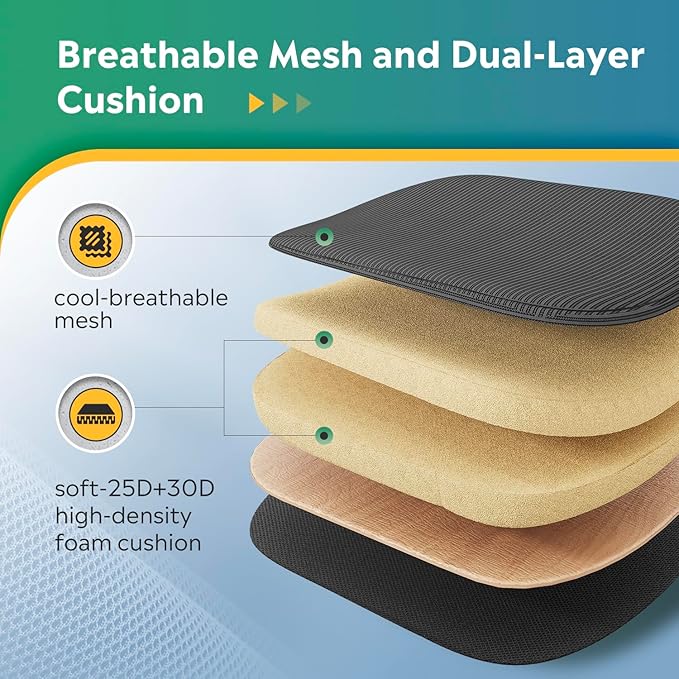 DEVAISE Office Chair Big and Tall Reclining Ergonomic Desk Chair for Long Hours, Comfy Breathable Mesh, Adjustable Armrests with Lumbar Support, Black