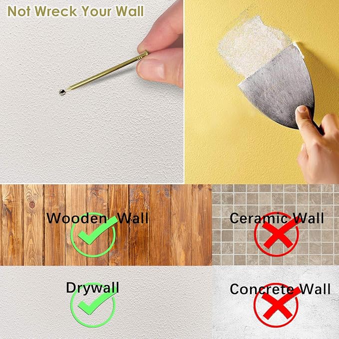 Picture Hanging Kit, 100lb 50lb 30lb Heavy Duty Drywall Plaster Wall Picture Hangers Kit, Picture Hanging Hooks, Picture Hooks, Picture Hanging Hardware Painting Frame Hooks Hanger, 160 PCS