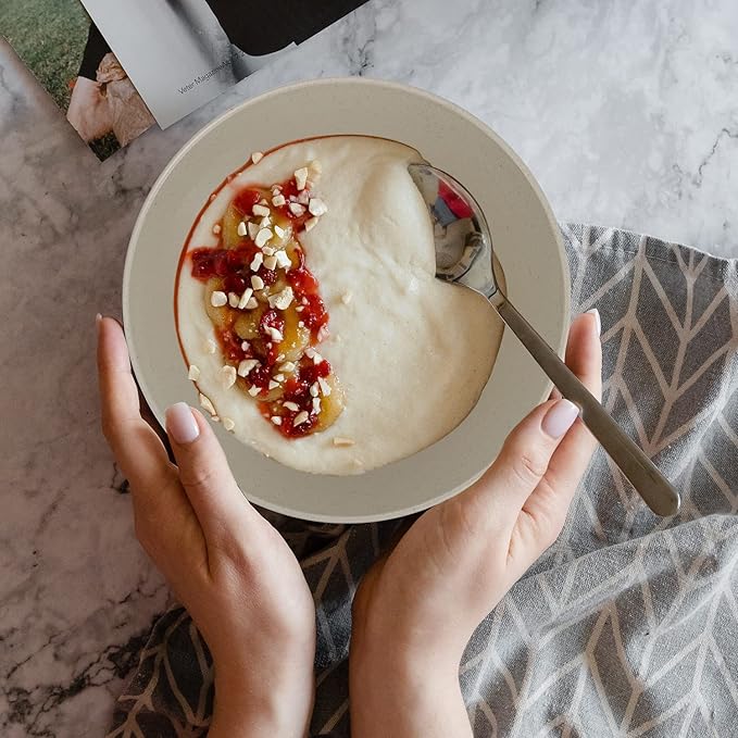 Wheat Straw Bowl Sets,6 PCS Unbreakable Big Cereal Bowl 50 OZ,Microwave and Dishwasher Safe Bowls,Large Salad Bowls for Party,Dorm,Apartment,Camping (Colorful Series)