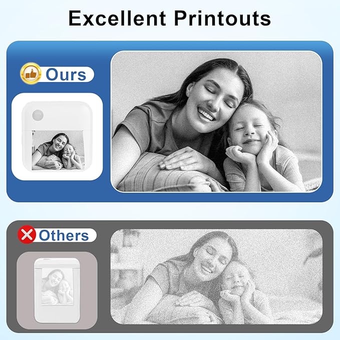 Label Maker Machine with Tape - Thermal Label Printer Bluetooth Label Maker Machine, Mini Printer Sticker Maker for Home, Kitchen, School, Office Organization (White)