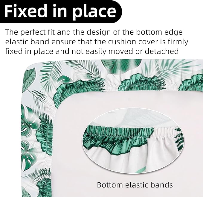 Rv Dinette Cushion Covers,Printing Stretchable Camper Cushion Cover,RV Cushion Slipcover,Rv Couch Cover Replacement for RV Camper Car Bench,2 Backrest Covers and 2 Bench Covers (Summer)