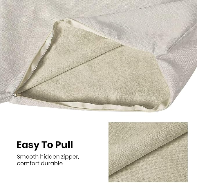 Antelope Pillow Covers 18 x 18 Inch Pack of 2, Animal Skin Print Decorative Throw Pillow Cases Outdoor Linen Farmhouse Neutral Fawn Cushion Cover for Bedroom Home Sofa Decor