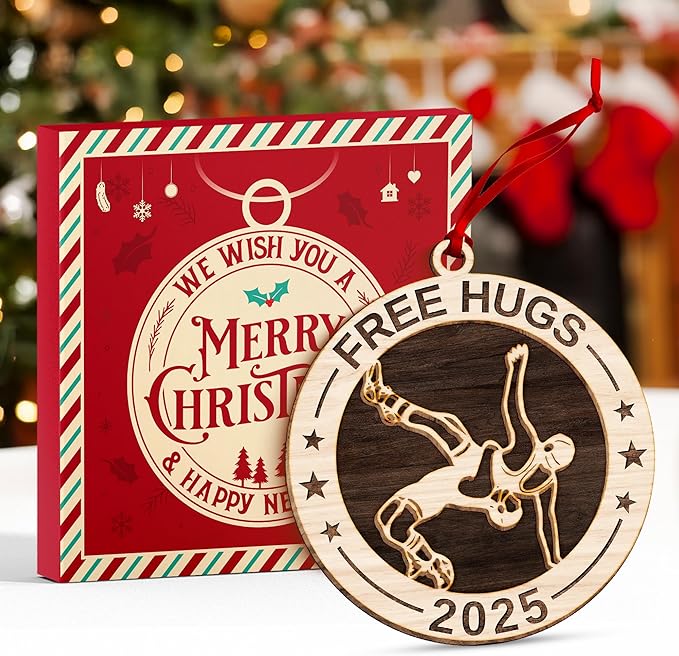 Wrestling Ornaments for Christmas Tree - Unique Wrestling Gifts for Teen Boys, Perfect Girls Wrestling Decor, Ideal Gifts for Wrestlers and Coaches, Men's Favorite Christmas Ornament