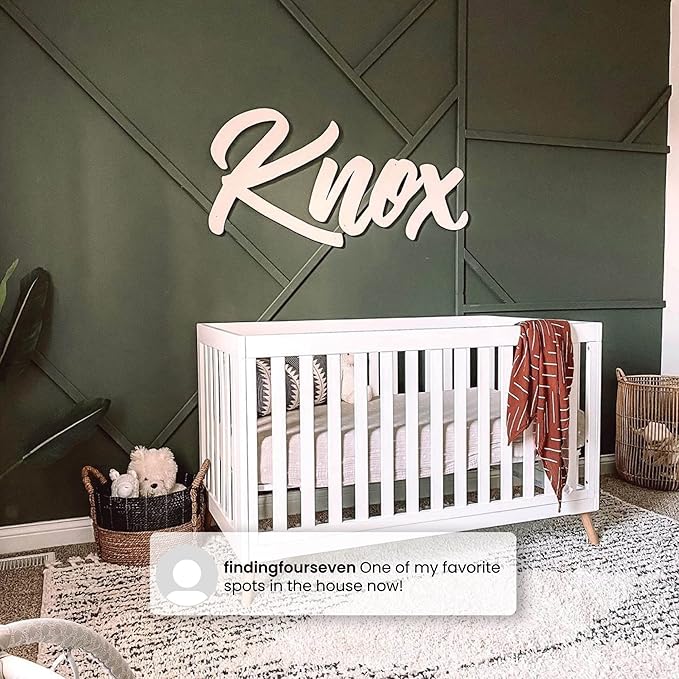 Delta Children Essex 4-in-1 Convertible Baby Crib, Grey with Natural Legs