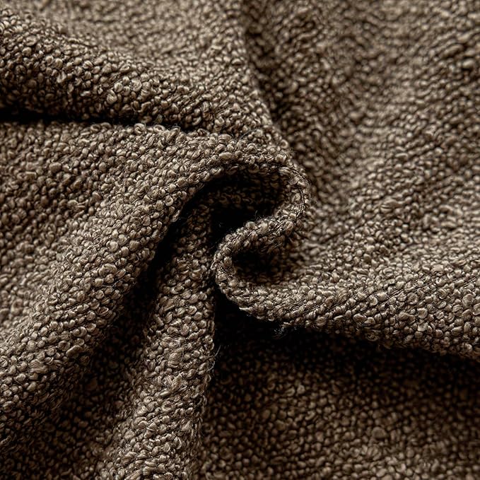 Foindtower Pack of 2 Textured Boucle Throw Pillow Covers Accent Solid Decorative Lumbar Pillow Cases Cozy Soft Couch Cushion Case for Chair Sofa Bedroom Living Room Home Decor 12x20 Inch Light Brown