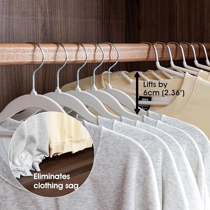 SHIMOYAMA Non-Slip Metal Clothes Hangers - 5 Pack, Space-Saving Short Neck Hangers for T-Shirts, Dresses, Tank Tops, Jackets (Black)