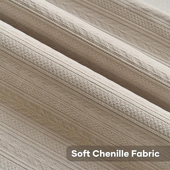 FUTEI Oatmeal Decorative Throw Pillow Covers 20x20 Inch Set of 2,Soft Cozy Wheat Ear Striped Patterns Cushion Cases,Modern Home Decor for Couch Bed Living Room