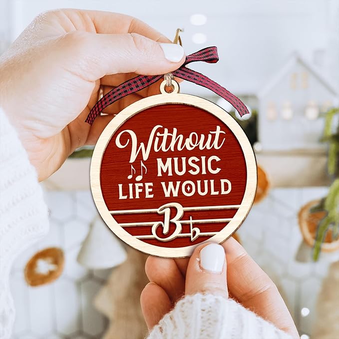 Music Gifts - Musical Ornaments for Christmas Tree, Music Themed Christmas Ornaments, Unique Ornament for Musicians, Musician Gifts