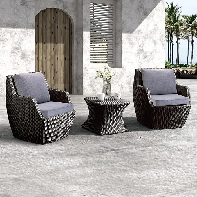 JMGBird Patio Chair Cushion Set, Outdoor Seat Cushion 24"x24" Patio Cushions for Outdoor Furniture