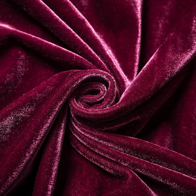 Velvet Throw Pillow Cover Soft Decorative Luxurious Solid Square Cushion Case for Sofa Couch Bedroom Farmhouse,Pack of 2, 18 x 18 Inches, Amaranth