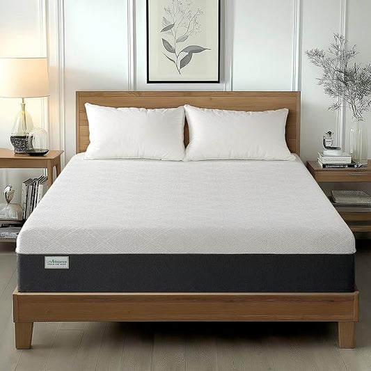 King Size Mattress, 10 Inch Cooling-Gel Memory Foam King Bed Mattress Made in USA, Pressure Relief, Motion Isolation, Breathable Fabric, Mattresses in a Box for Optimal Sleep Quality, CY-10-K