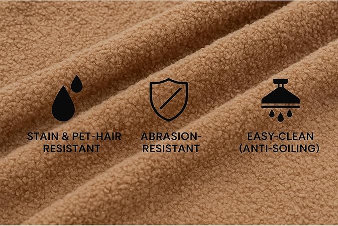 KEIKI L-Shape Cloud Sectional Sofa, 96” Modern Modular Boneless Couch with Left Chaise Lounge, Upholstered Couches for Living Room Bedroom, Brown