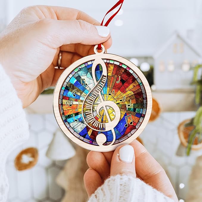 Music Gifts - Unique Christmas Ornaments for Musicians, Creative Music Ornaments Gift for Musicians, Enthusiasts Unique Note Ornament Gifts for Men and Women