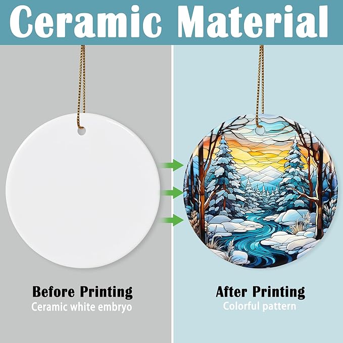 Christmas Ornament, Winter Landscape, Christmas Decoration, Heirloom Keepsake, Holiday Ornaments 2023, Xmas Gift Exchange, Gift Idea, Christmas Tree Ornament