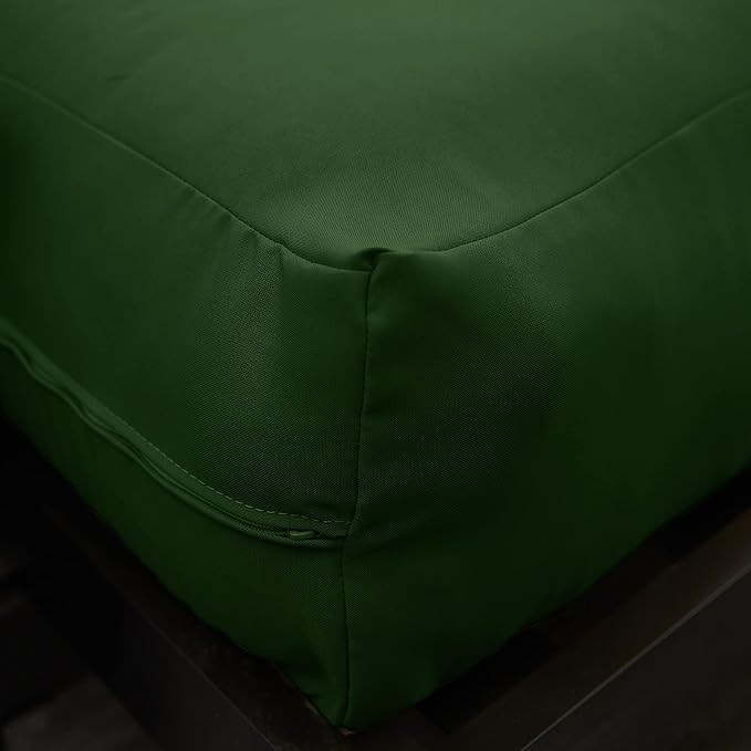 Mozaic Full Size 8-Inch Cotton Twill Gel Dual Memory Foam Futon Mattress, Hunter Green