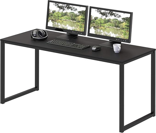 SHW Mission 48-Inch Home Office Computer Desk, Black