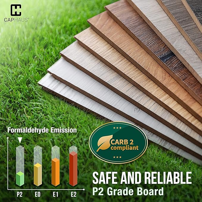 CAPHAUS 6 Tier Bookshelf, 24 Inch Width Free Standing Shelf, Bookcase Shelf Storage Organizer, Industrial Book Shelves for Home Office, Living Room, Kitchen, Rustic Oak Vintage Shelves & Metal Frame