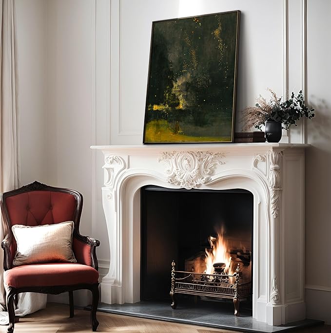 Poster Master Vintage Nocturne in Black and Gold Painting Poster - Retro The Falling Rocket Print - Abstract Art - Moody Art - Landscape Art - Office or Living Room Decor - 8x10 UNFRAMED Wall Art