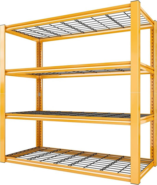 REIBII 40" W Garage Shelving 2240 LBS Storage Shelves Heavy Duty Metal Shelving 4 Tier Metal Shelves for Storage Adjustable Garage Shelf for Pantry Basement Warehouse 40" W × 19.5" D × 59.5" H