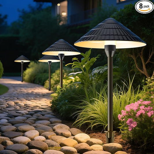 ZZXX Low Voltage Pathway Lights 5W LED Landscape Lights Low Voltage 2700K 12-24V Landscape Lighting Cast-Aluminum Waterproof Landscape Path Lights for Yard Garden Pathway Walkway,8 Pack