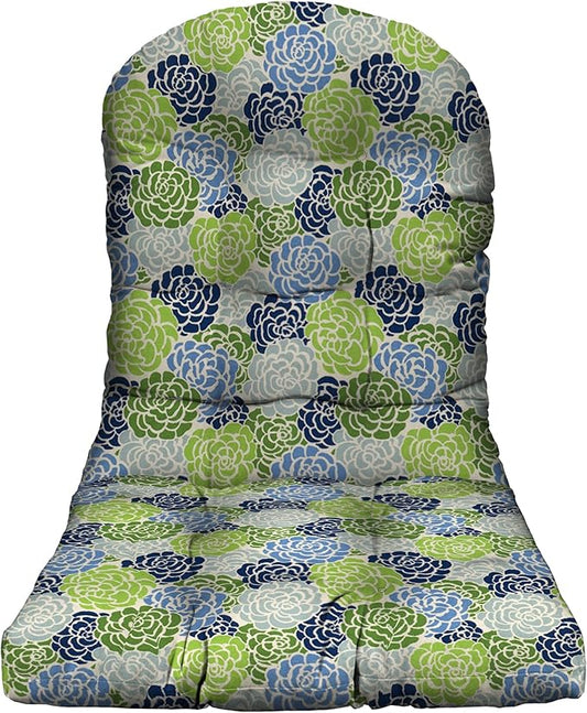 RSH DECOR: Tufted Adirondack Chair Cushion | 42.5” x 21” | All-Weather Spun Fabric | Water and Fade-Resistant | Outdoor Cushion for Patio Furniture | Livi Courtyard Floral