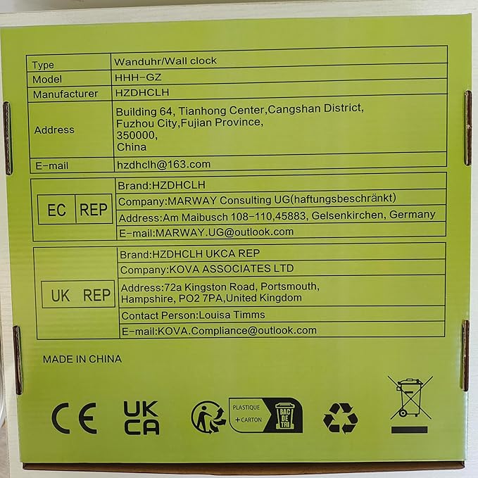 HZDHCLH Black Wall Clocks Battery Operated,12 inch Silent Non Ticking Modern Clock for Wall, 3D Numbers Wall Clock for Kitchen Bedroom Living Room Office Classroom Decor (Black-Gold)