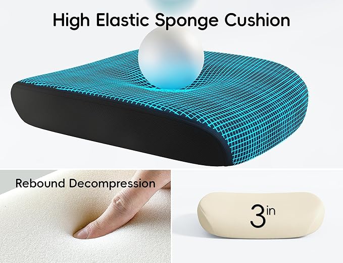 TRALT Beige Gaming Chair - Ergonomic Office Chair with Back Support, Home Office Desk Chairs, Computer Chair, 330lbs Wide Seat Big and Tall Office Chair for Professionals (White Black)