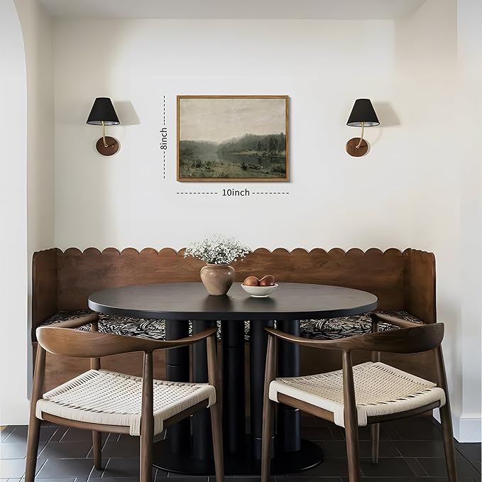 Floating Framed Canvas Wall Art, Vintage Wild Field Oil Painting Pictures Prints, Modern Farmhouse Natural landscape Wall Decor for Living Room Bedroom Dining Room Office Decor 8x10 inch