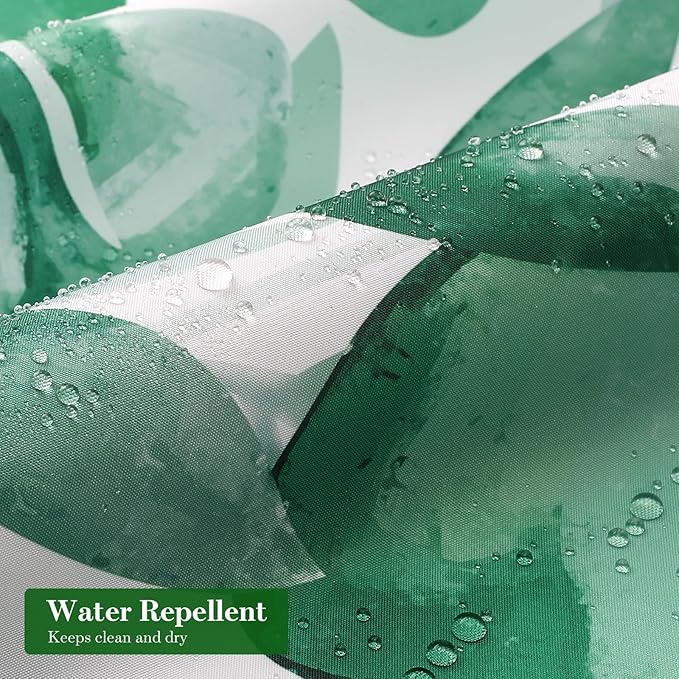 MitoVilla Teal Blue Eucalyptus Shower Curtain, Turquoise Green Plant Leaves Vintage Fabric Shower Curtains for Rustic Bathroom Decor, Chic Modern Botanical Shower Curtain, 72x72