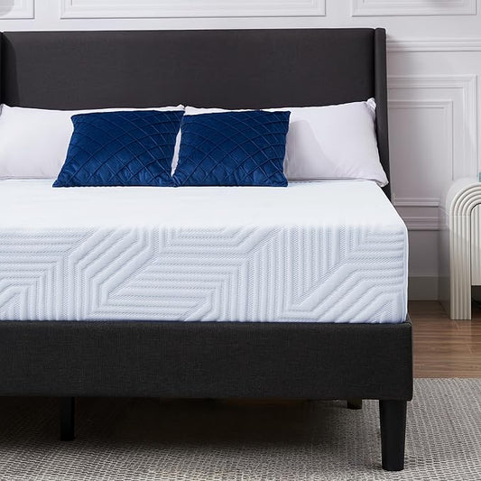 6 Inch Queen Size Mattress, Gel Memory Foam Mattress Queen Mattresses Medium Firm Mattresses for Pressure Relief,Mattress in a Box,CertiPUR-US Certified