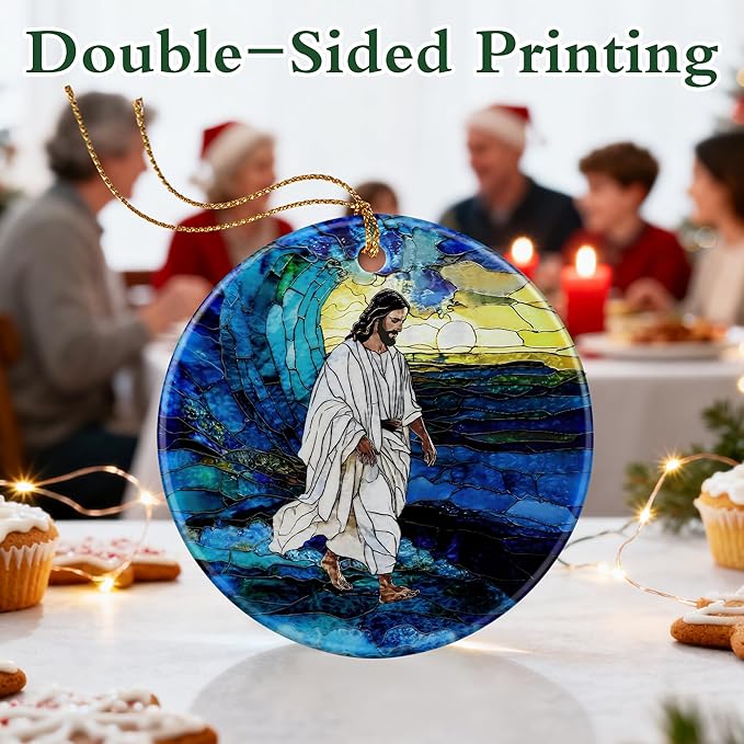 Jesus Christ Ornament | Christmas Ornaments, Christian Christmas Decorations, Hanging Ornaments for Tree | God Jesus Home Decor | Christian Gifts, Religious Gifts, Gift Exchange Ideas