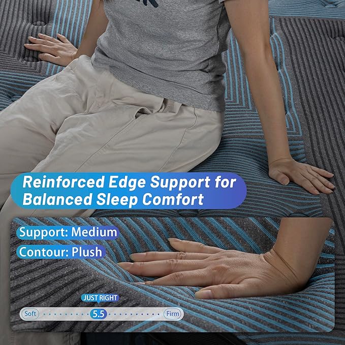 inight Queen Mattress, 12 Inch Queen size Mattresses in a Box, Durable Hybrid Mattress with Gel Memory Foam & Pocket Springs, Medium Firm Feel, Pressure Relief, Cooling, Edge Support, Motion Isolation