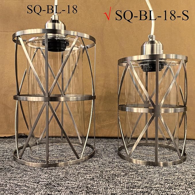 Modern Mini Pendant Light with Clear Glass, Brushed Nickel Transitional Metal Pendant Lighting Fixture for Kitchen Island Sink Dining Room Bar