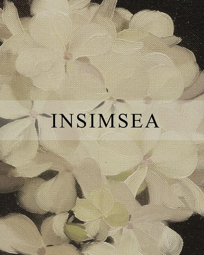 InSimSea Framed Wall Art for Living Room - White Hydrangea Oil Painting Canvas Prints for Bedroom, Bathroom, Kitchen, Office Decor - 8x10in