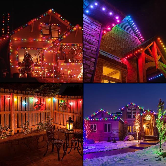 Red Green S14 Christmas Light Bulbs, 1 Watt Plastic Shatterproof LED Replacement Bulbs for Indoor Outdoor Patio String Light, E26 Medium Base, 15 Pack