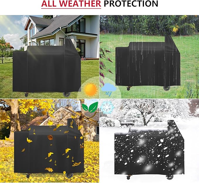 Grill Cover for Pit Boss Austin XL,Rancher XL,1000/1100/1150 Series,Z Grill 1000 Series,All-Weather Outdoor Heavy Duty 600D Waterproof Pitboss Smoker Cover for 1000SC,1000Sq,1000SC2 Pellet Grill,Black