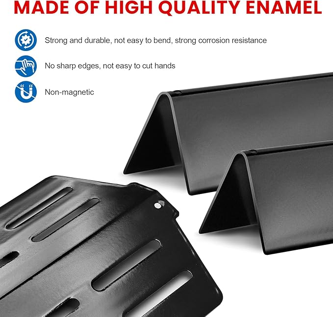 GGC Flavorizer Bars and Heat Deflectors for Weber Genesis 300 Series Genesis E310 E320 E330 S310 S320 S330 EP-310 EP-320 EP-330, Porcelain-enameled Flavor Bar Replacement for Weber 7620 7621