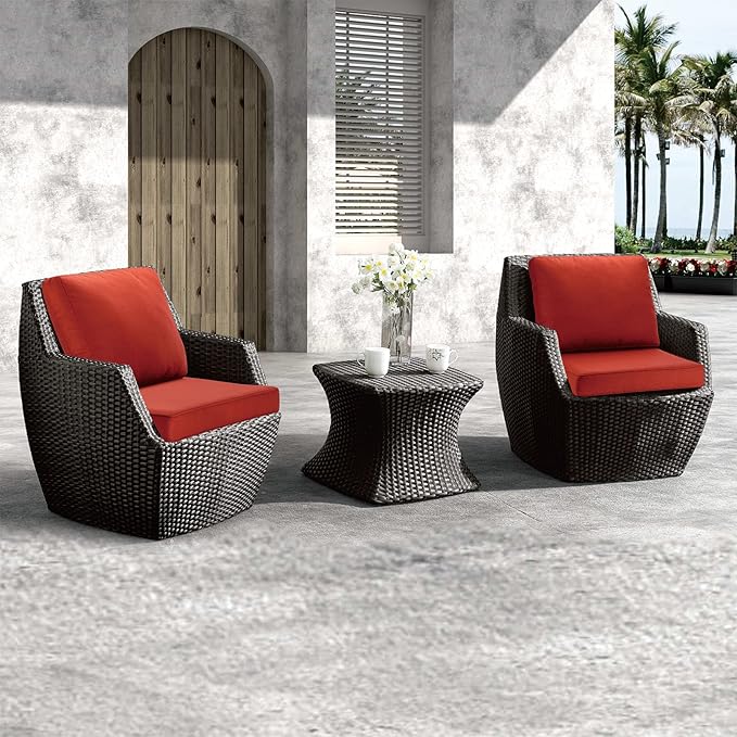 JMGBird Outdoor Chair Cushion Tufted Pillow, Deep Seat Chair Cushion Set 22"x22" Outdoor Cushions for Patio Furniture