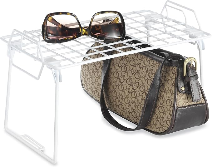 Whitmor Wire Grid Stacking Shelf Small, White