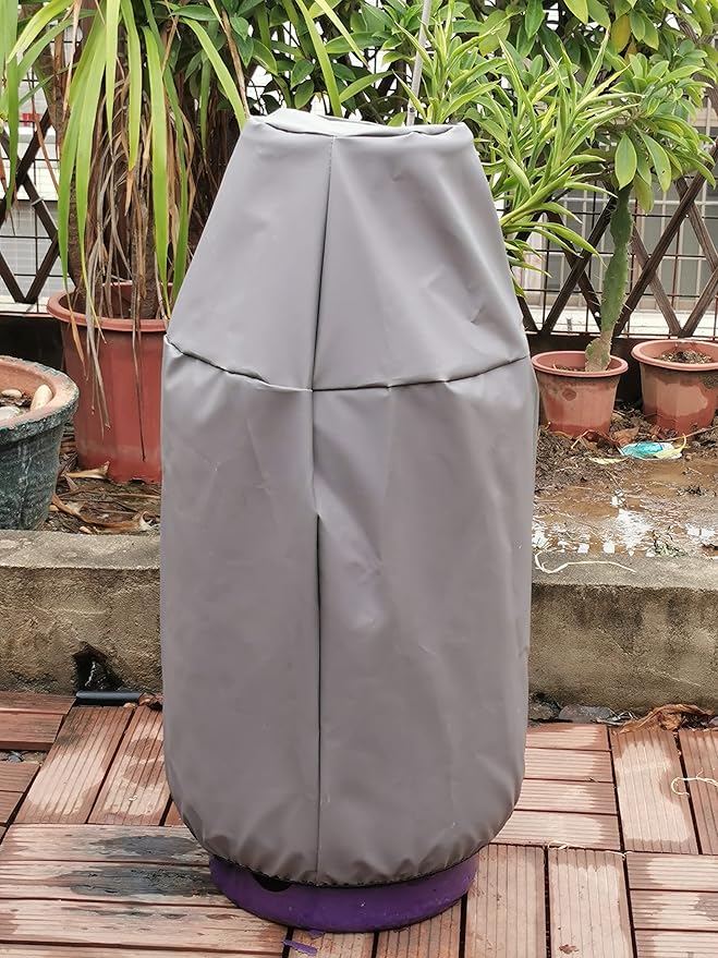 Propane Tank Cover Fits 30-Pound Steel Propane Cylinder Cover for RV Trailer, Brown.