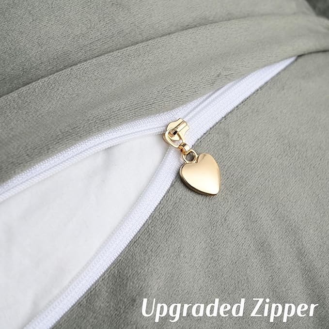 FUTEI Grey Chenille Throw Pillow Covers 18x18 Inch Set of 2,Soft Cozy Bound Edge Design Cushion Case,Home Decor for Couch Bed Living Room