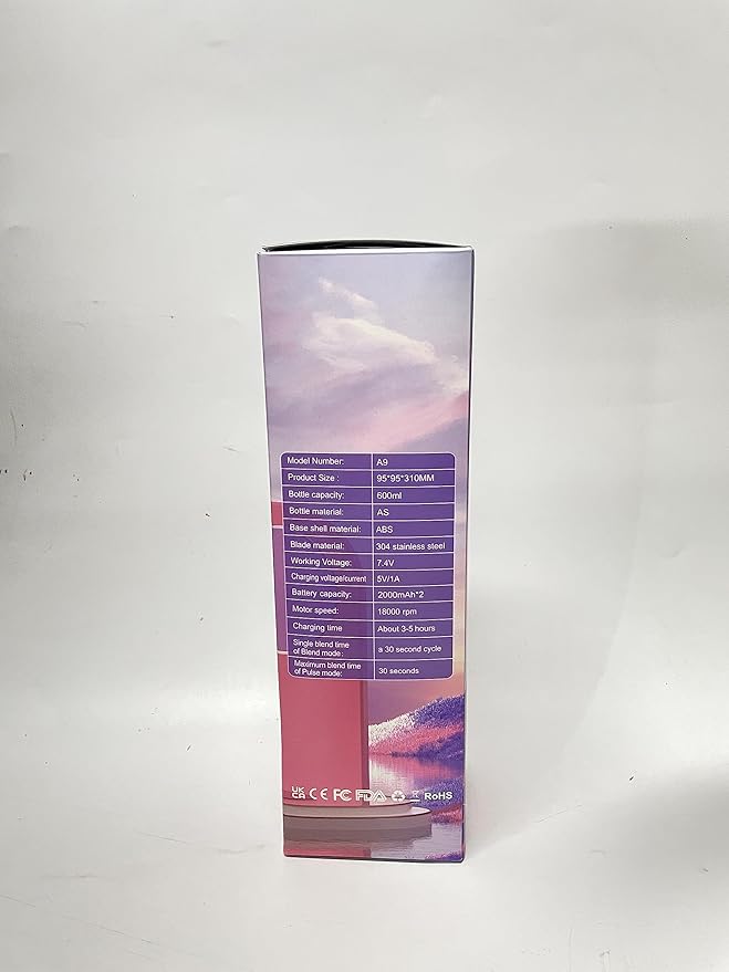 20 Oz Portable Blender for Shakes & Smoothies, 4000mAh Electric Juicer with 270W Motor, IP67 Waterproof, USB Fresh Juice Blender with 2 Mixing Modes for Travel & Gym, Black