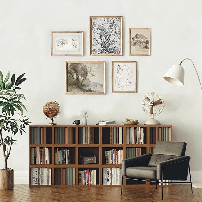 Vintage Wall Art - Classic Landscape Prints for Home Decor - 5 Pcs (Unframed)