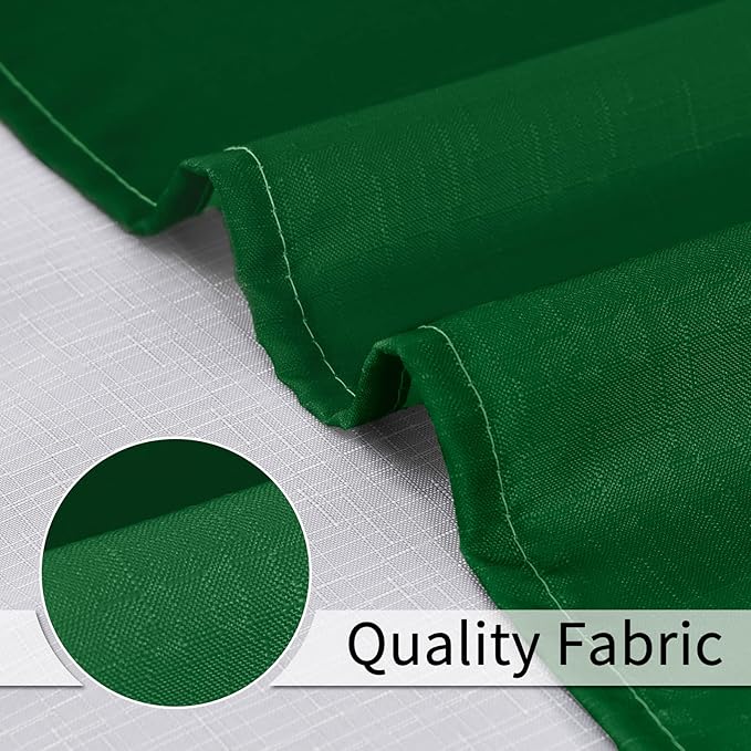 Green Shower Curtains for Bathroom, Ombre Textured Fabric Shower Curtain Set, Hotel Spa Luxury with 12 Hooks, Machine Washable, Decorative Bathroom Curtain Green72 x 72