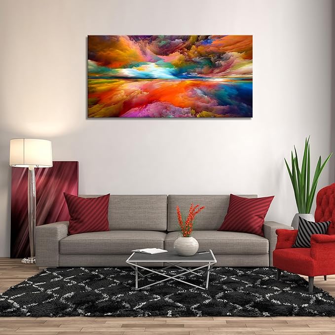 YYYYHPP YP2075 Abstract Wall Art Colorful Clouds Landscape Pictures Canvas Prints Paintings Ready to Hang for Living Room Bedroom Kitchen Home and Office Wall Decor
